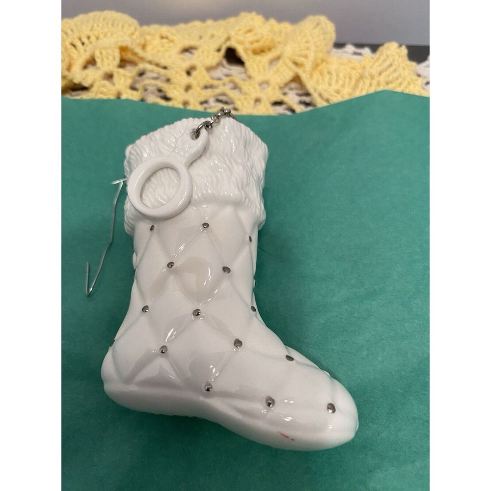 Pandora Charm Porcelain Ornament Christmas Stocking‎ Santa Boot  Limited Edition